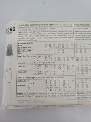Vintage Simplicity Skirt Pattern 6992 Size 10 Uncut