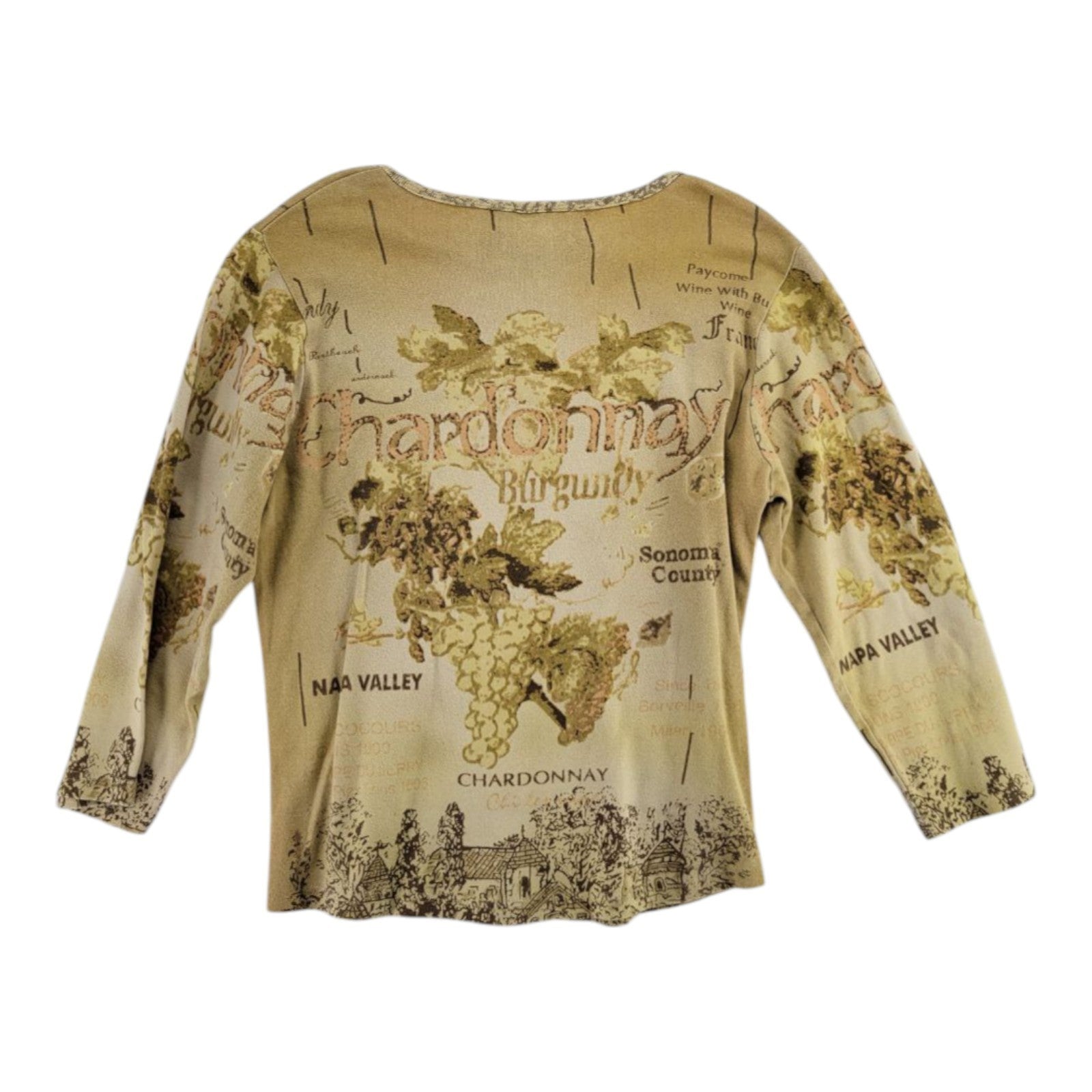 Take Two Clothing Co Chardonnay Napa Valley Sonoma Burgundy Grapes Top XL