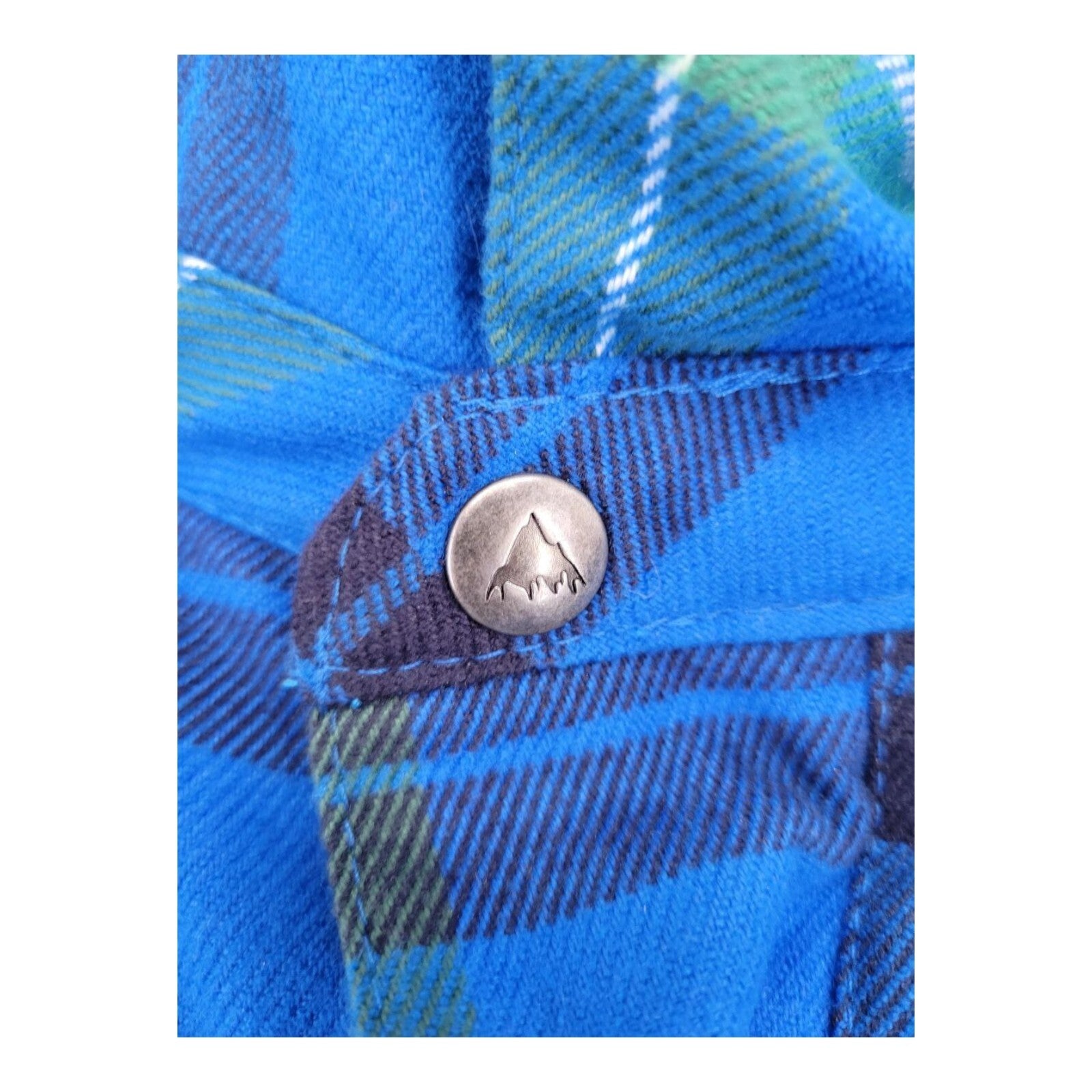 Burton Snowboard Dryride Jacket Blue Plaid Insulated Hooded Coat Mens Large