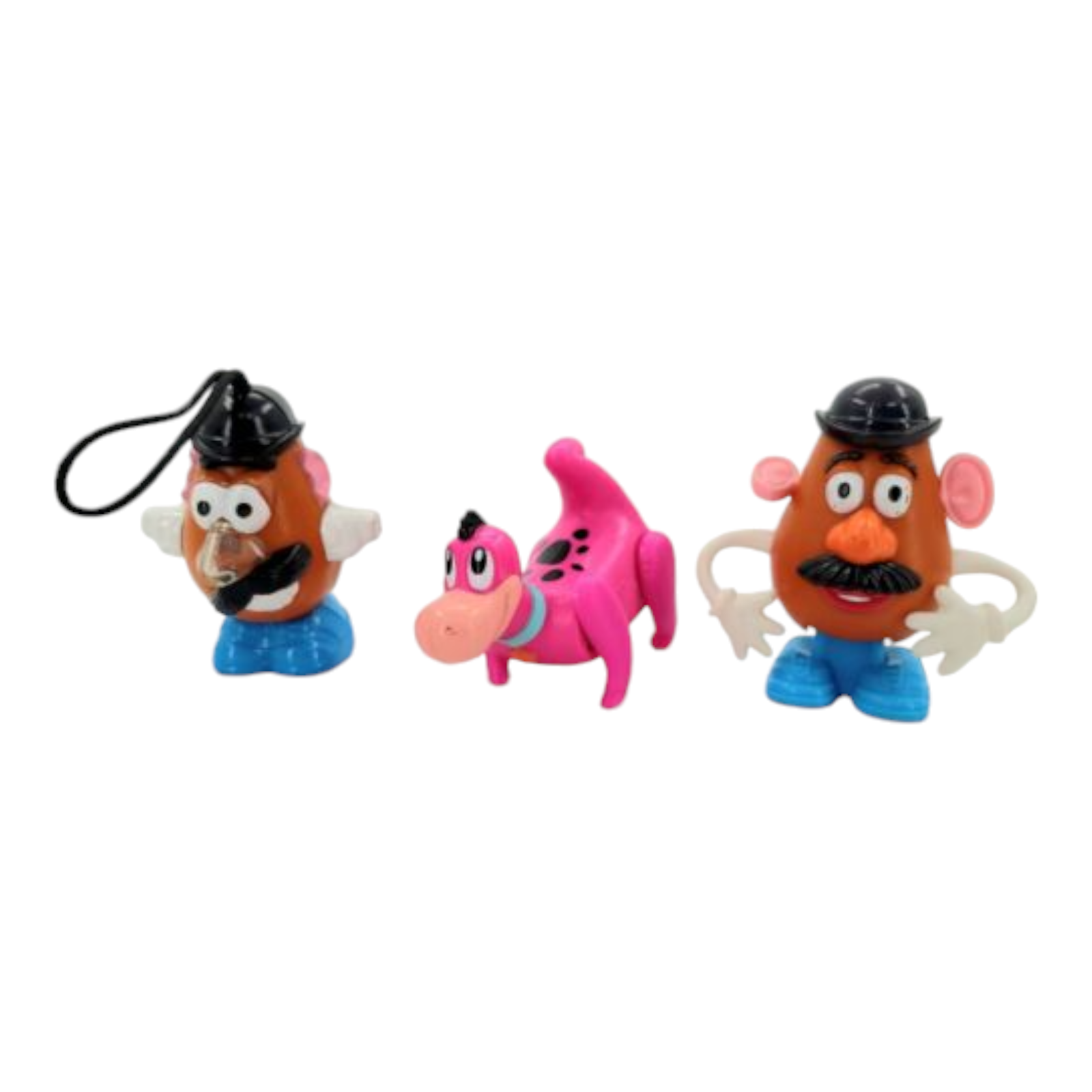 VTG 1995/1998 Hasbro Burger King Kids Club Lot of 2 Mr Potato Head and 1 Dino