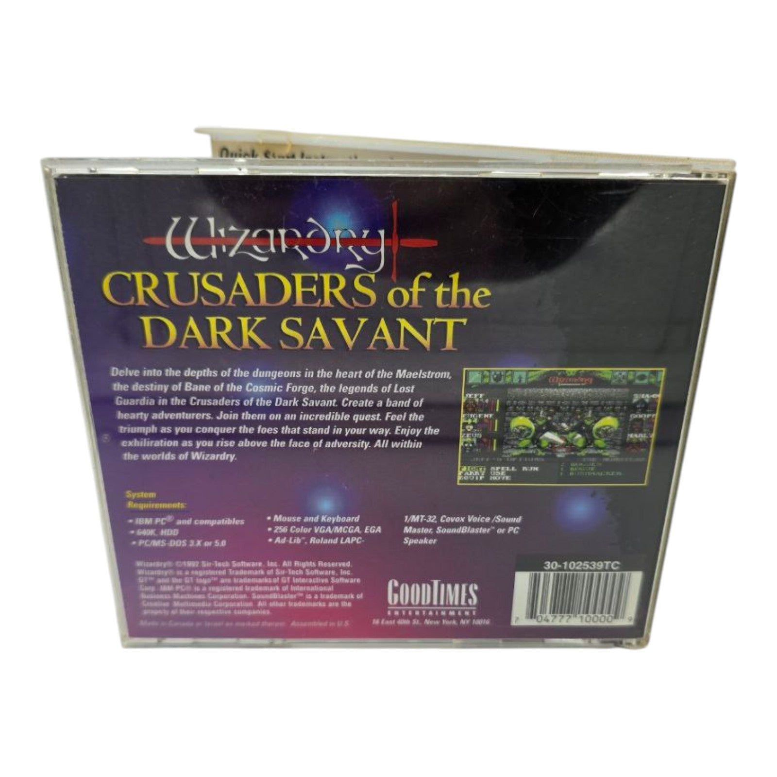 Wizardry Crusaders of the Dark Savant PC Game Complete with Manual Tested 1992