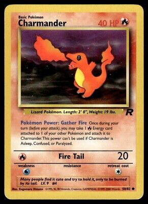 Pokemon TCG Team Rocket Charmander 2000 Basic Common #50 Lightly Played Card