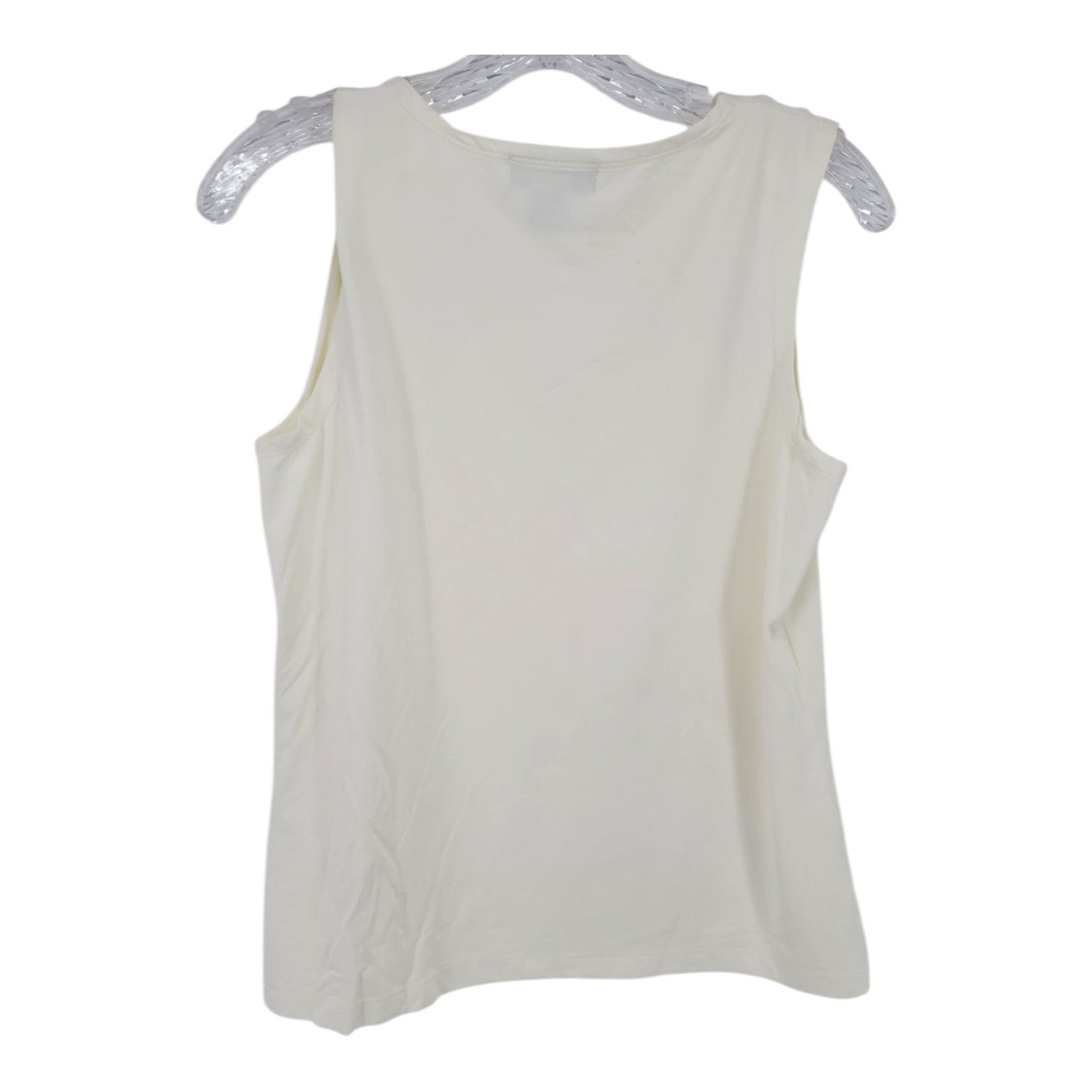 Michele Michelle Women's White Sleeveless Tank Top Polyamide Spandex Size M