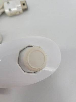 2x Official Wii Nunchuck White Remote OEM Controller