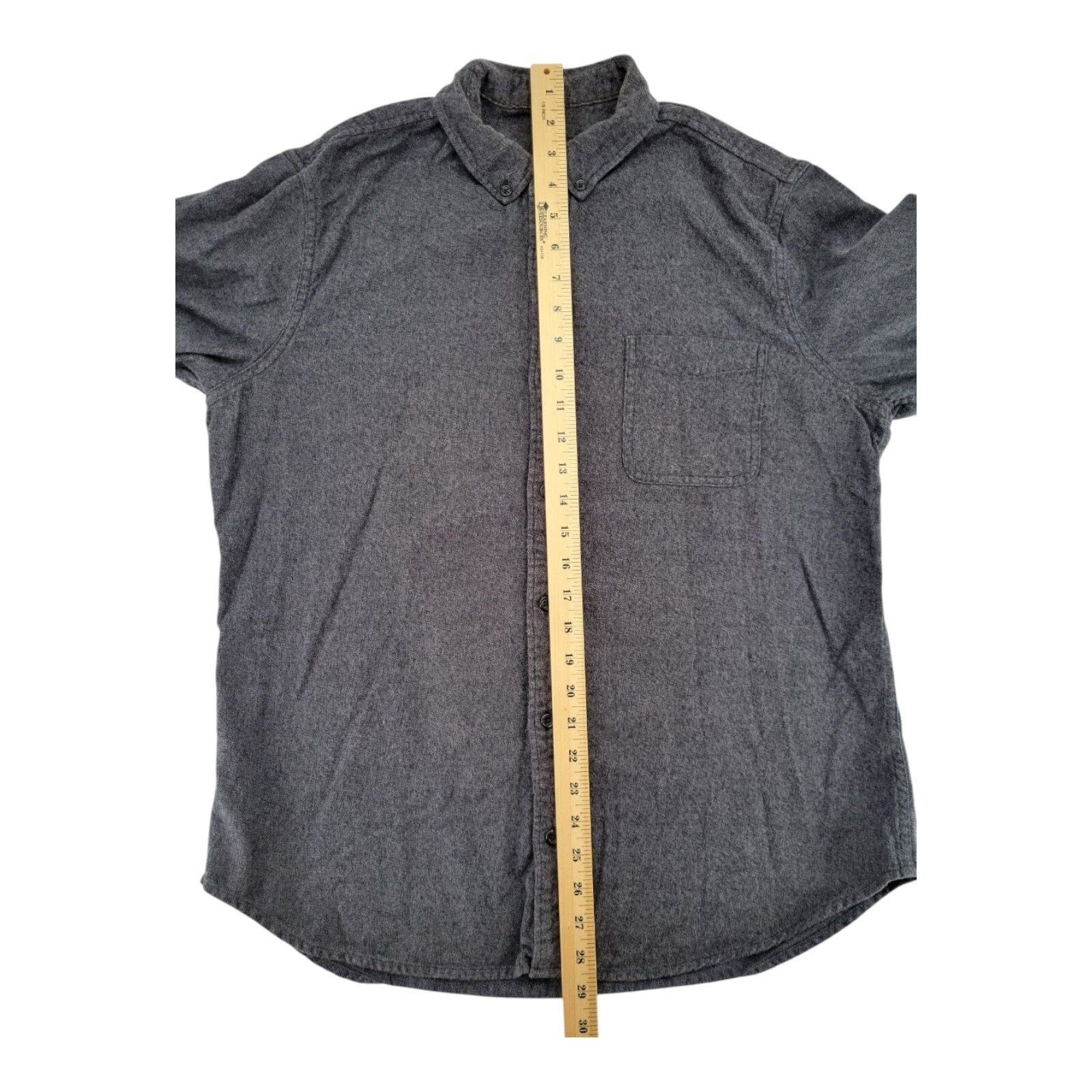 14th & Union Gray Dress Shirt Mens Button Up Long Sleeve Size L