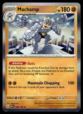 Pokemon 2023 Scarlet & Violet 151 Machamp Rare #68 Near Mint Collectible Card