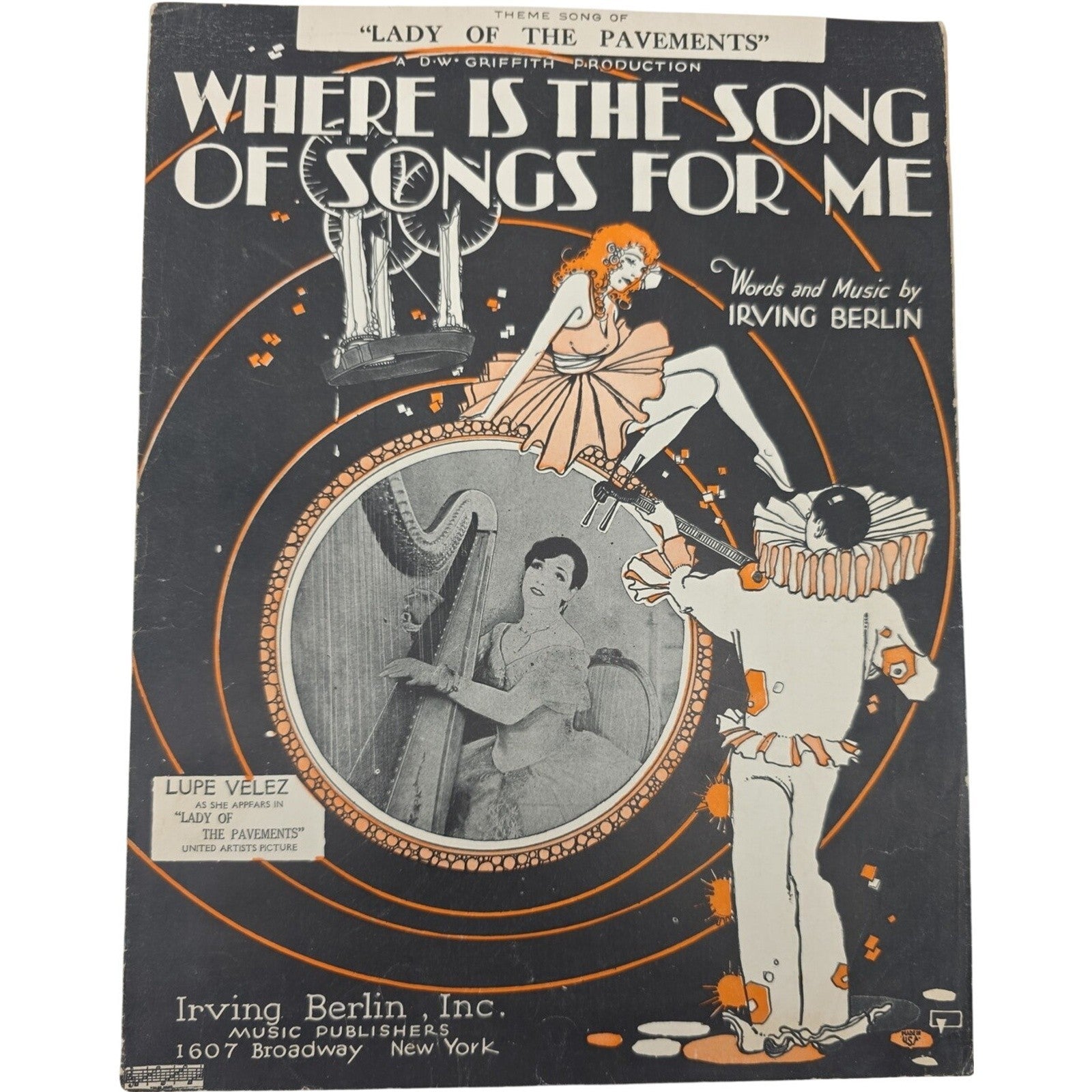 Where Is the Song of Songs for Me Theme of Lady of the Pavements Sheet Music