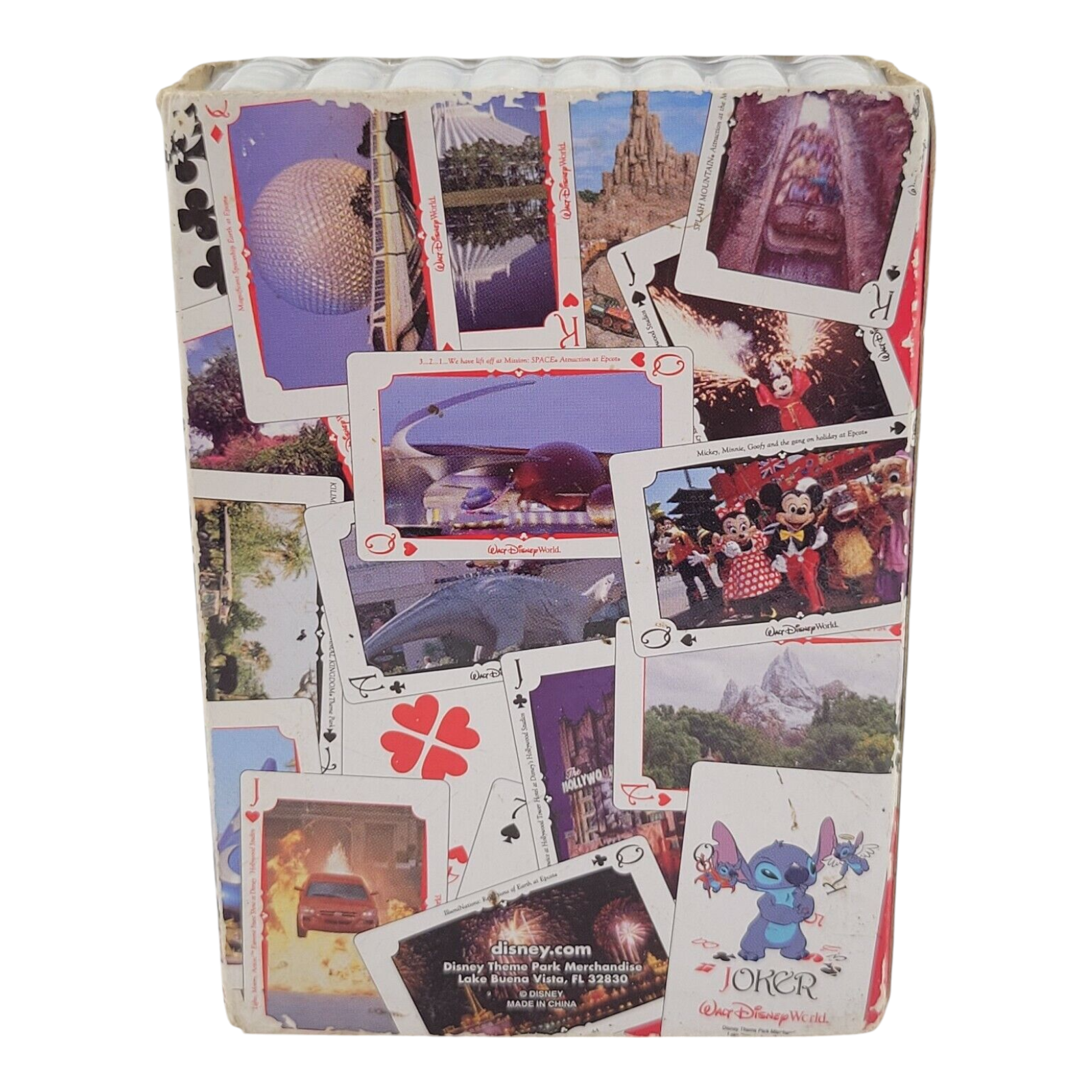 Vintage Walt Disney World Rectangular Shaped Photo Playing Cards With Case
