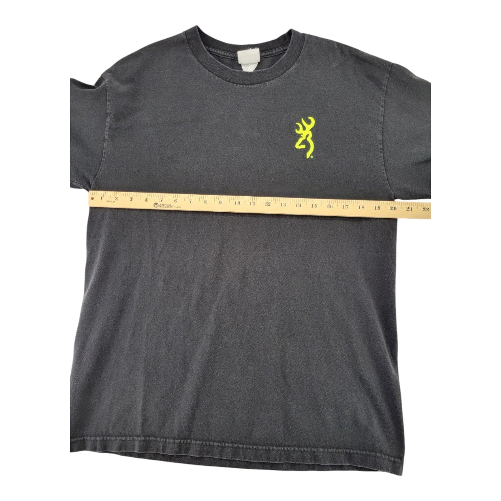 Browning Men's Black Long Sleeve T-Shirt L Neon Logo Cotton