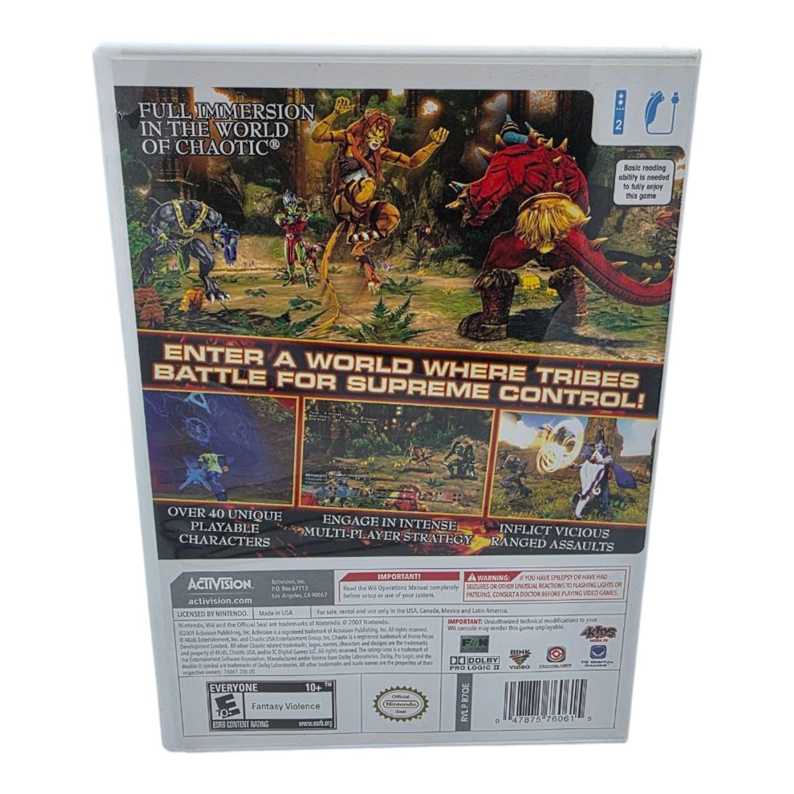 Chaotic Shadow Warriors Nintendo Wii Complete with Manual Tested 2009