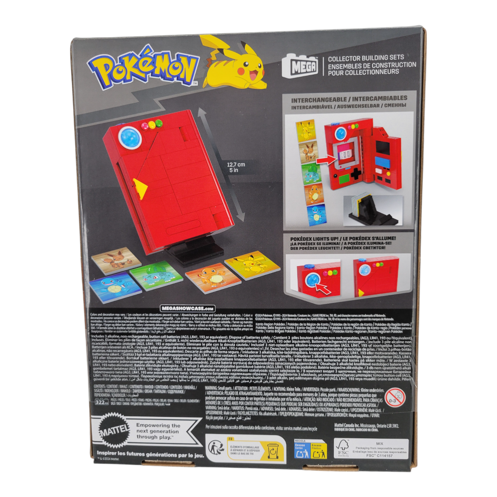 Mega Construx Pokémon Kanto Region Pokédex Building Set 322 Pieces