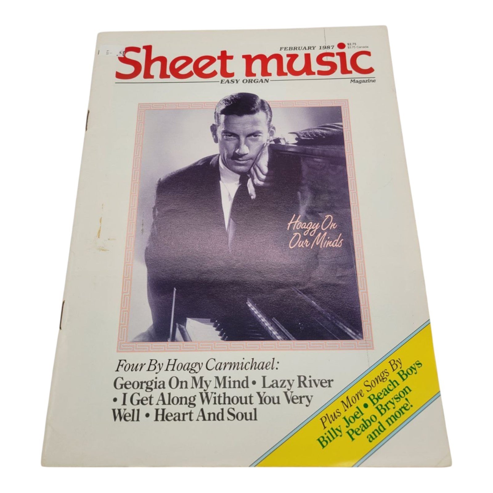 Vintage Sheet Music Magazine February 1987 Easy Organ Hoagy On Our Minds