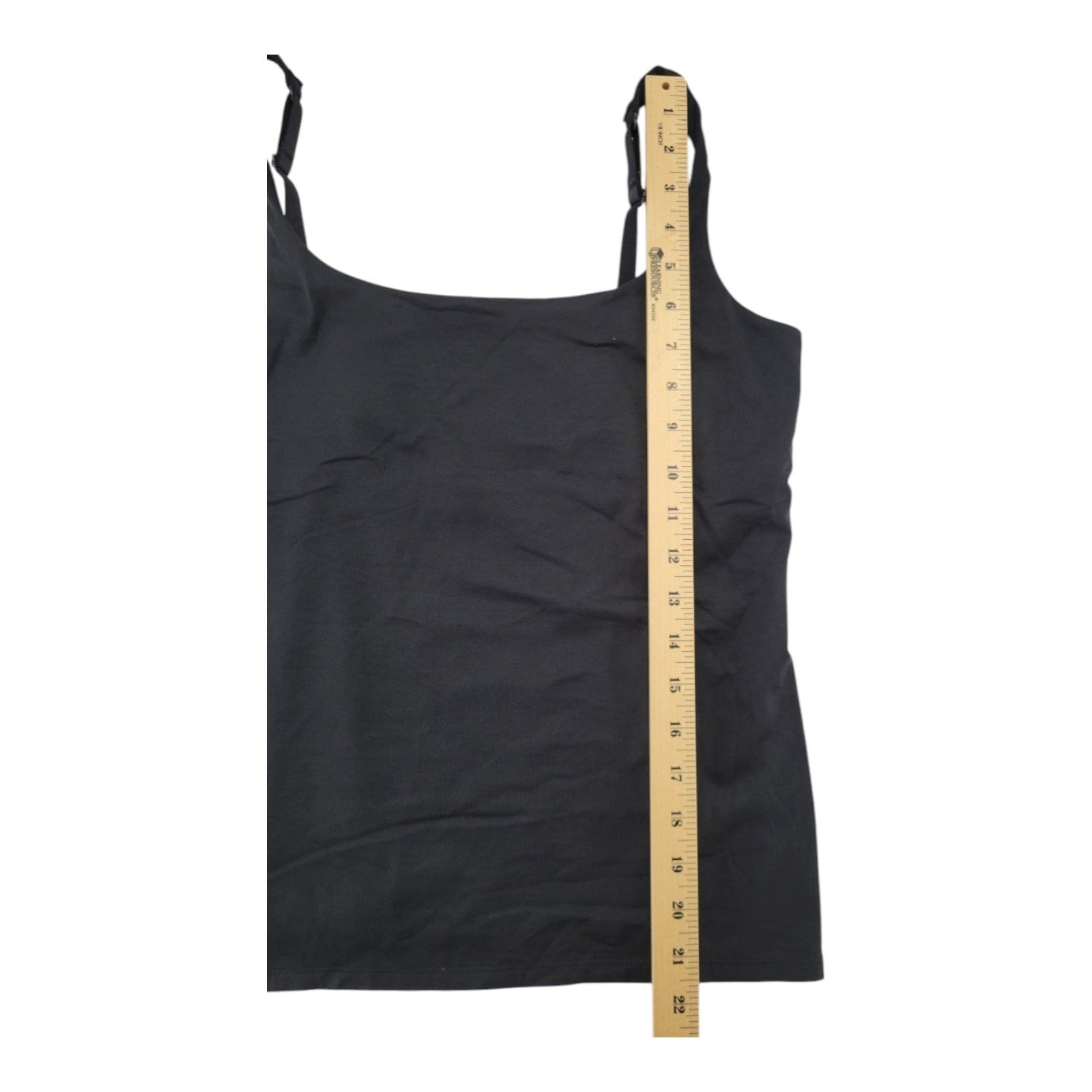 New York & Company Women's Black Cami Tank Top Adjustable Strap Nylon Blend L