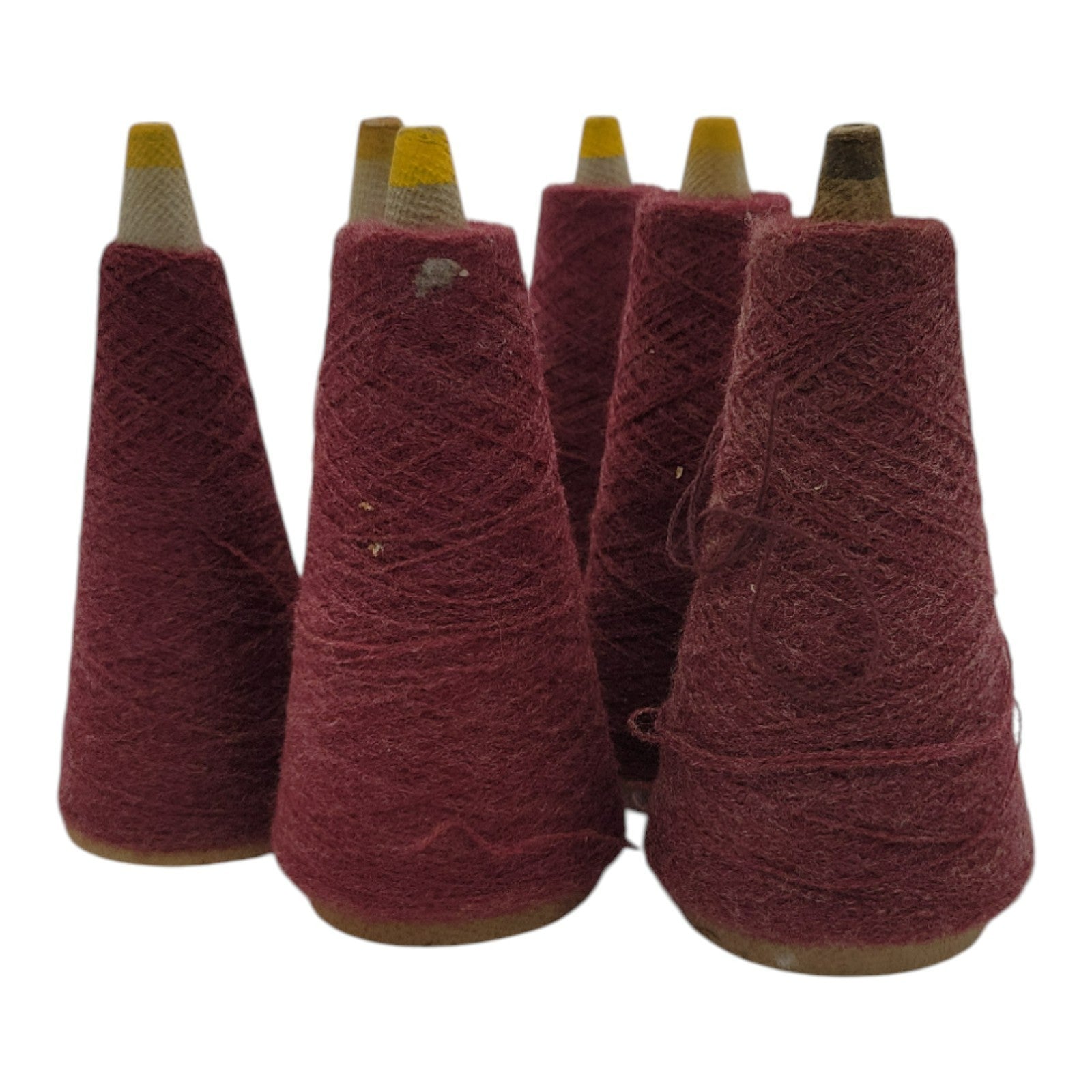 Vintage Templon 2/24 Berry Heather Yarn Cone Lot of 6