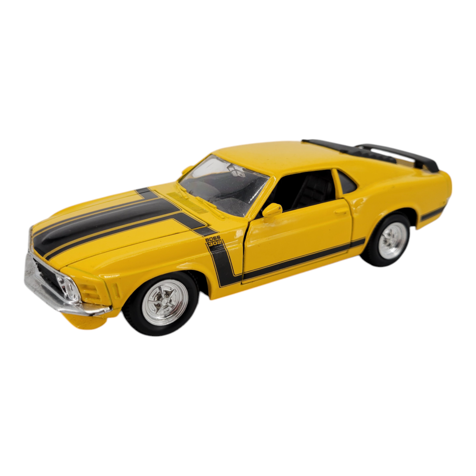 Maisto Diecast 1970 Boss 302 Mustang Yellow 1:24 Scale Model