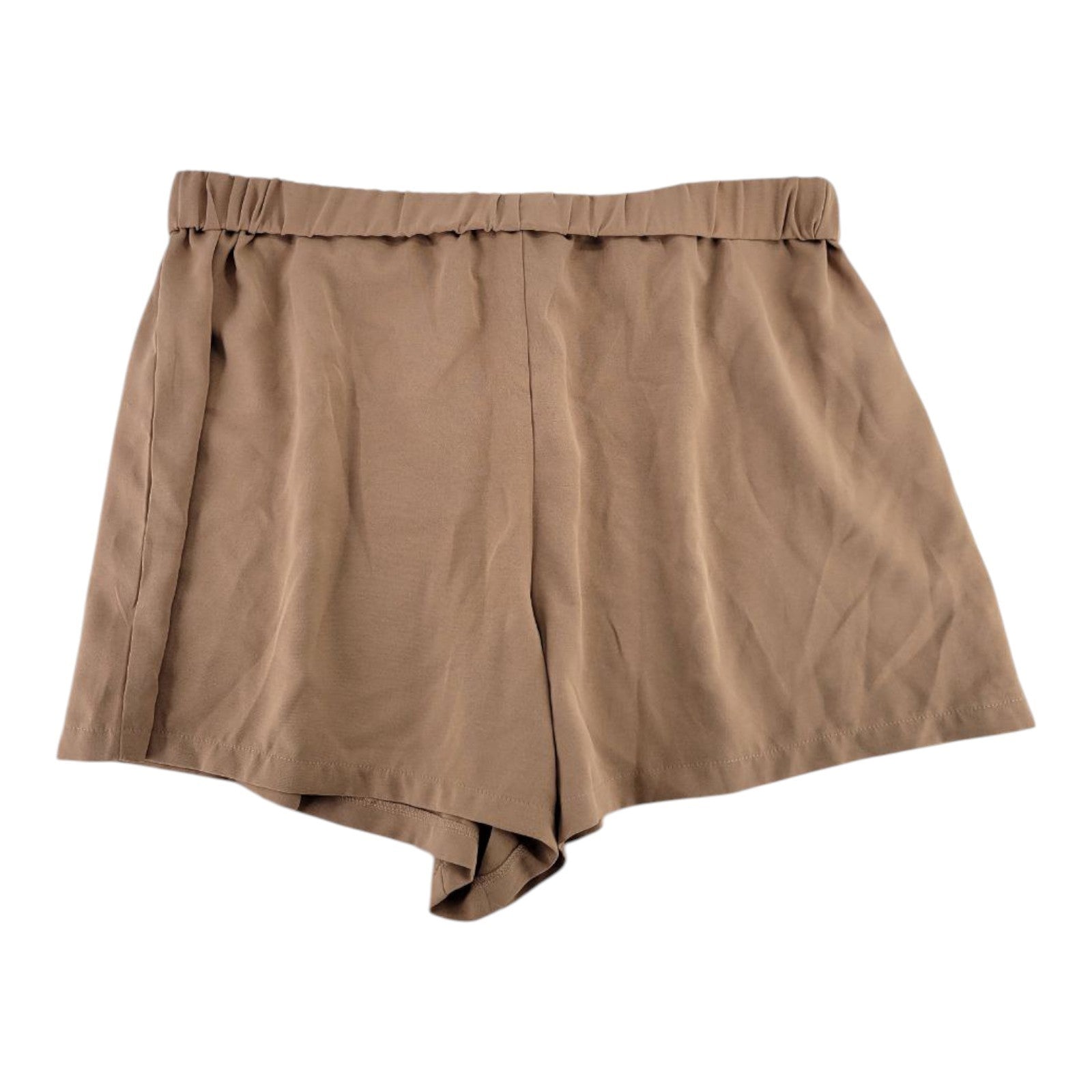 SHEIN Curve Womens Brown Tan High Rise Shorts Elastic Waist Plus Size 4XL