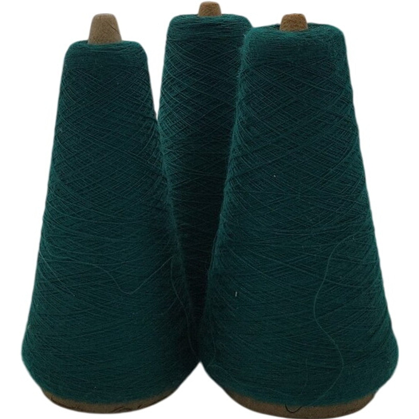 Vintage Phoenix Dye Works Spruce Green Chempun Creslan Cone Yarn 1/28 Lot of 3
