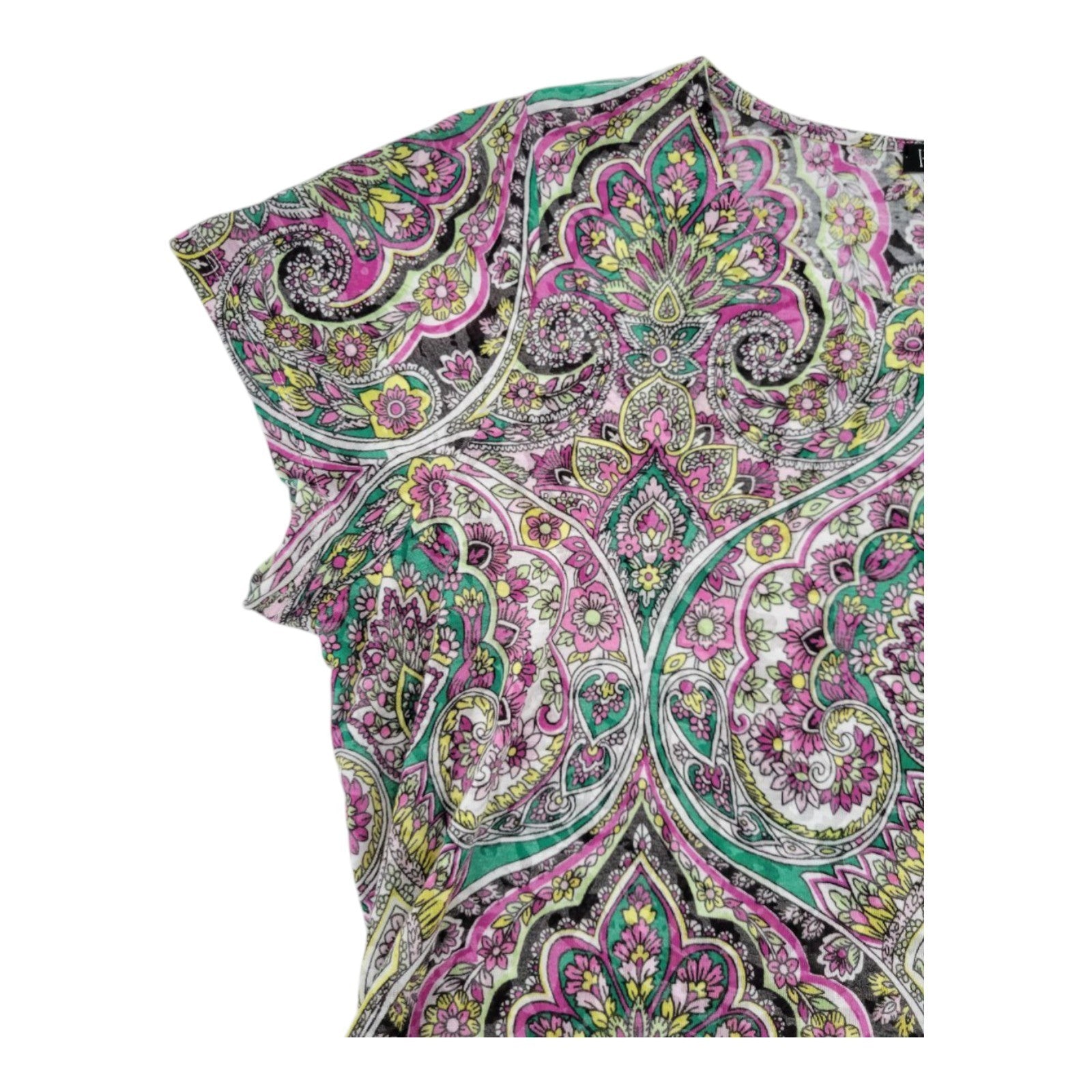 INC International Concepts Women's Plus Top 2X Opulent Paisley Stretch