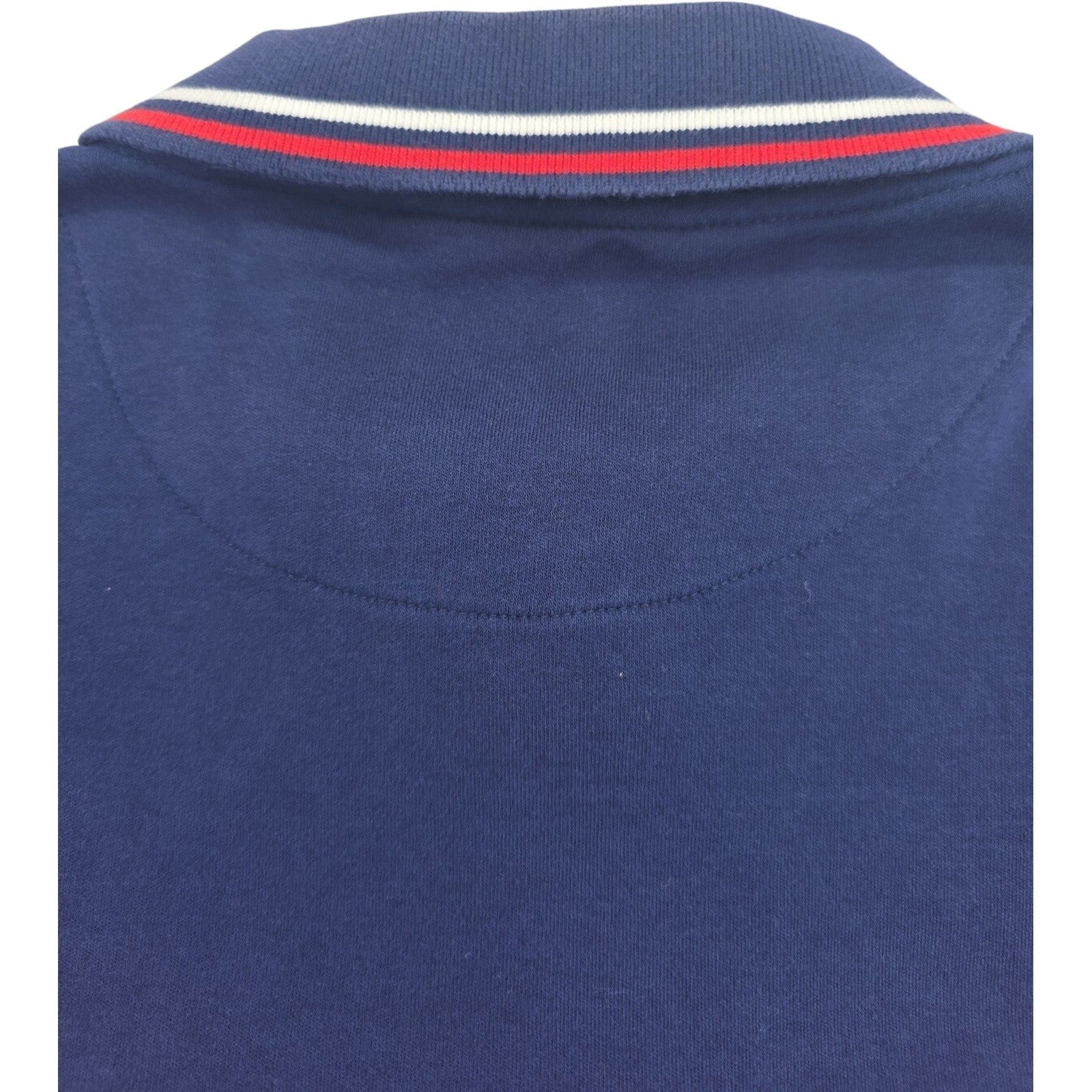 West Marine Crew Polo Shirt Navy Red Gray Striped 100% Cotton Short Sleeve XL