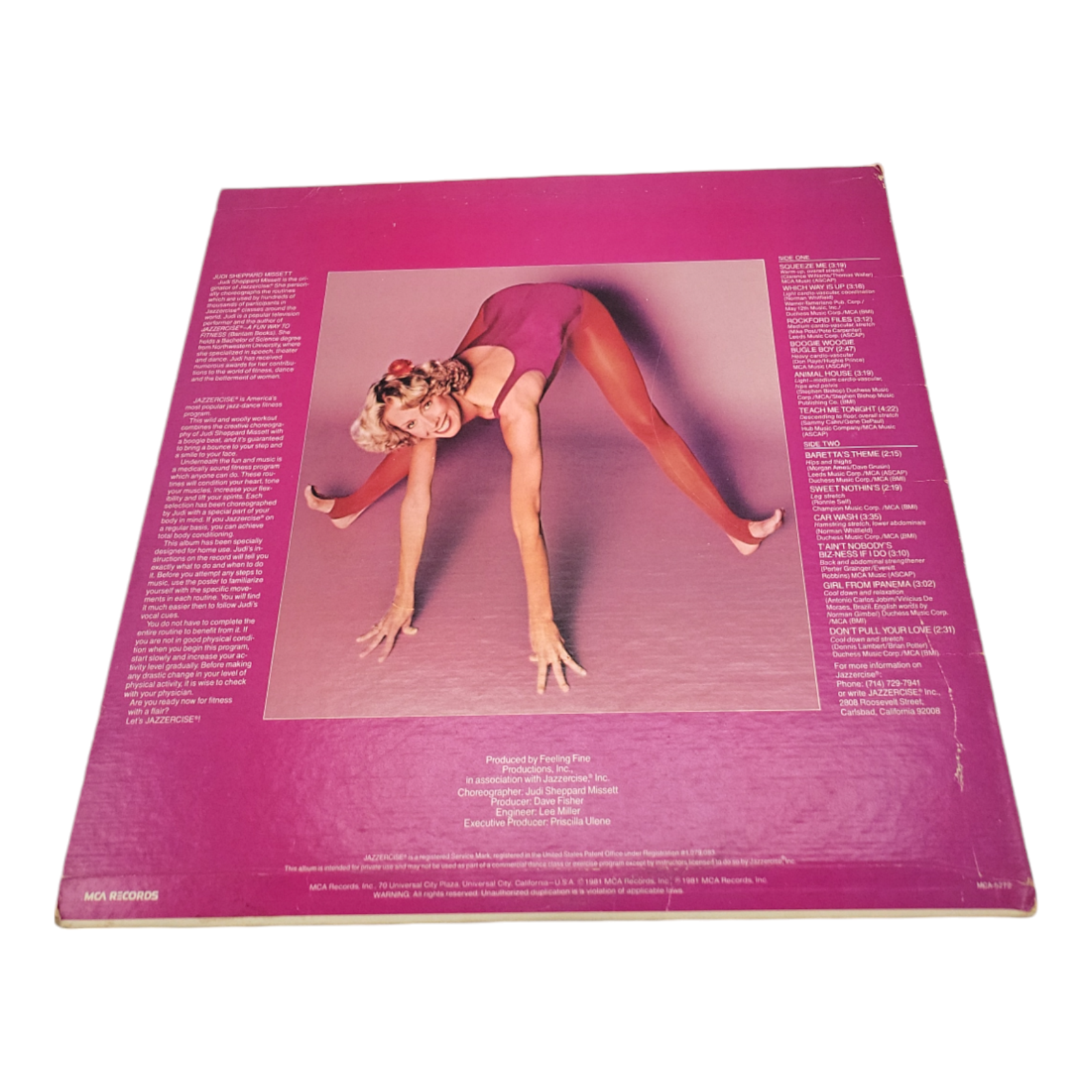 1981 Jazzercise by Judi Sheppard Missett Vinyl LP MCA Records Collectible