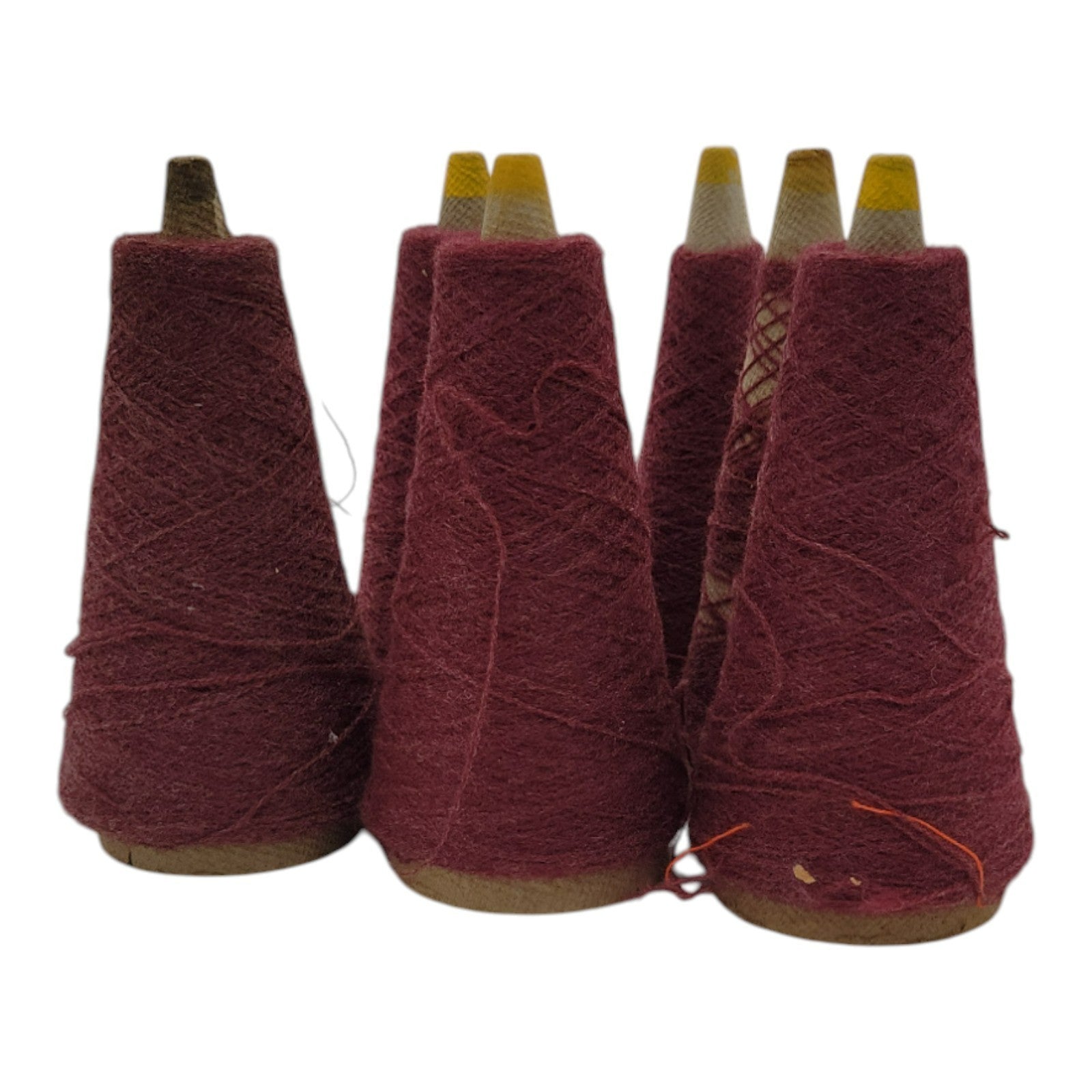 Vintage Templon 2/24 Berry Heather Yarn Cone Lot of 6