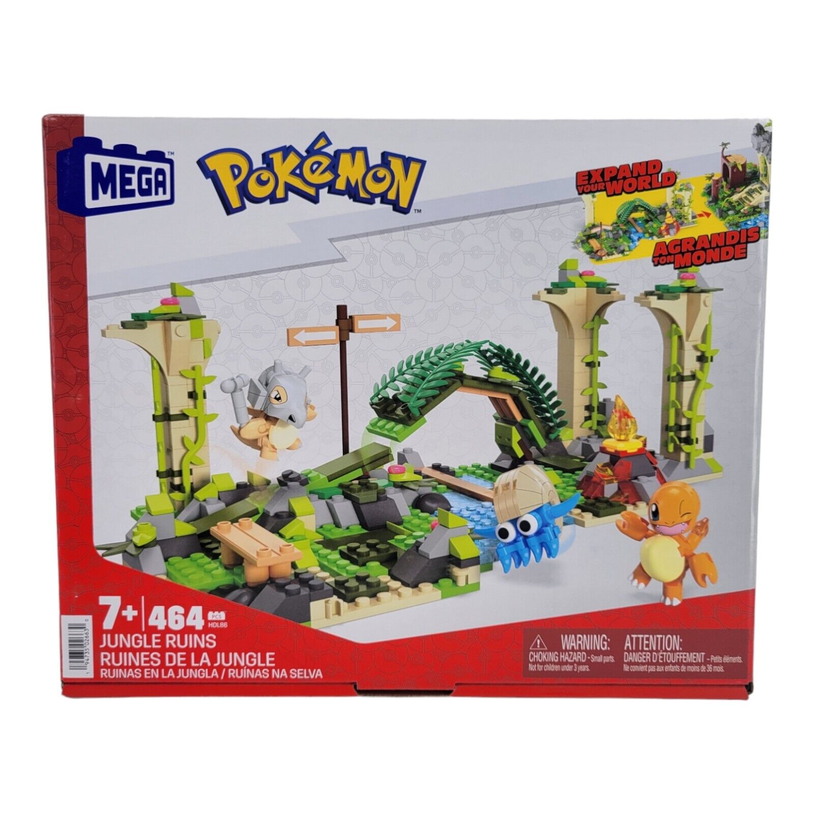 Mega Nintendo Pokemon Jungle Ruins Building Toy 464 Pieces Cubone Charmander