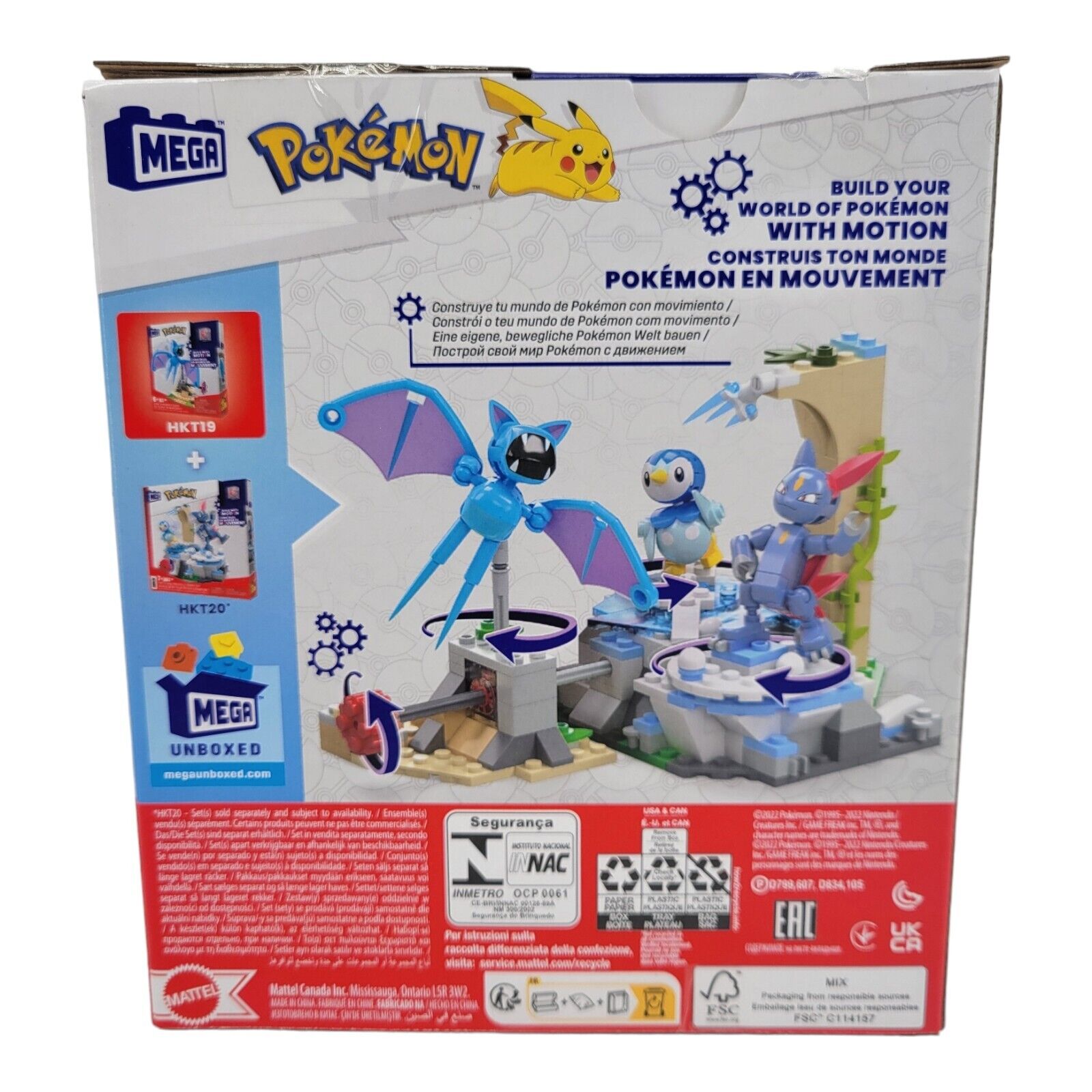 Mega Nintendo Pokemon Motion Zubats Midnight Flight Building Toy 61 Pieces HKT20