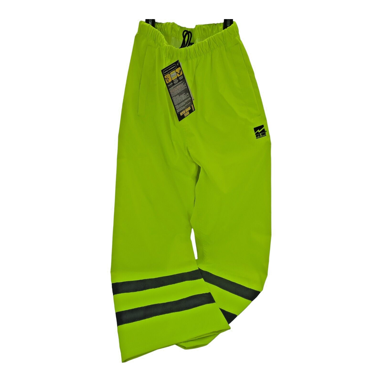 Viking Open Road 150D High Visibility Green Reflective Waterproof Rain Pants Med