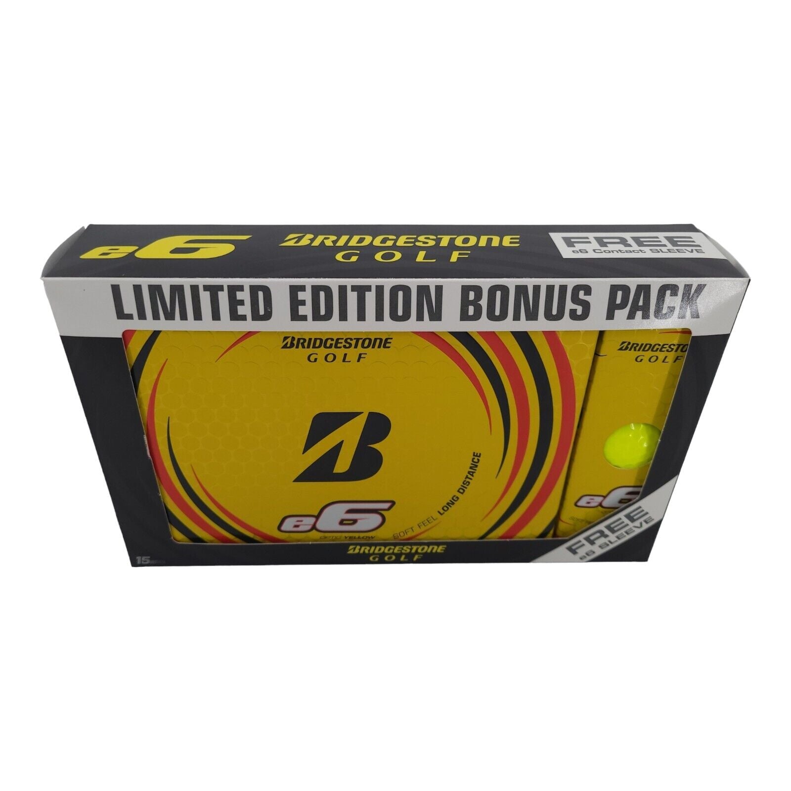 Bridgestone Golf Balls e6 Yellow with Bonus Sleeve