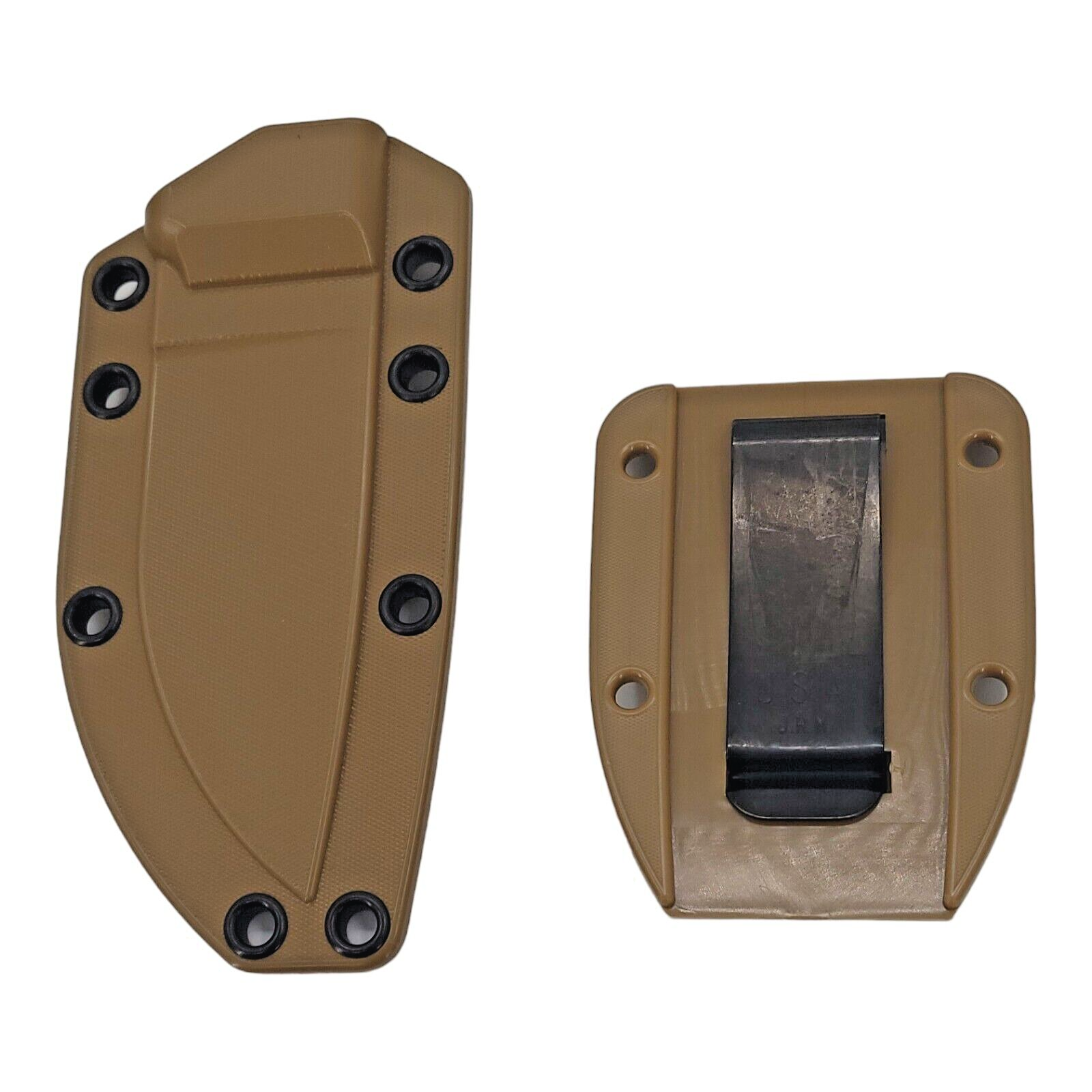 ESEE Model 3 Coyote Brown Molded Sheath With Matching Boot Clip