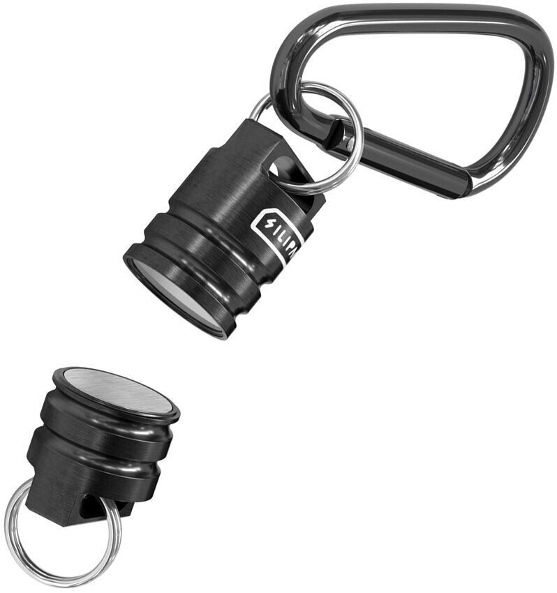 SILIPAC Titanium Secure Quick Release Magnet Belt Key Ring With EDC Black