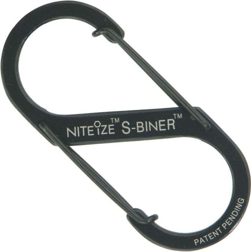 Nite Ize Sb30301 Double Gated Carabiner 25 lb Stainless Steel Black Size 3