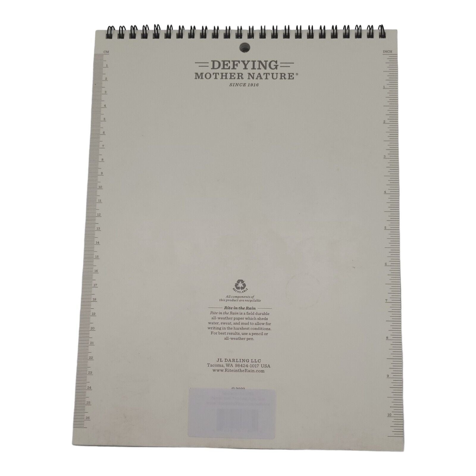 Rite In The Rain Weatherproof Legal Pad 8.5" x 11" Gray Cover Legal Pattern 3 Pk