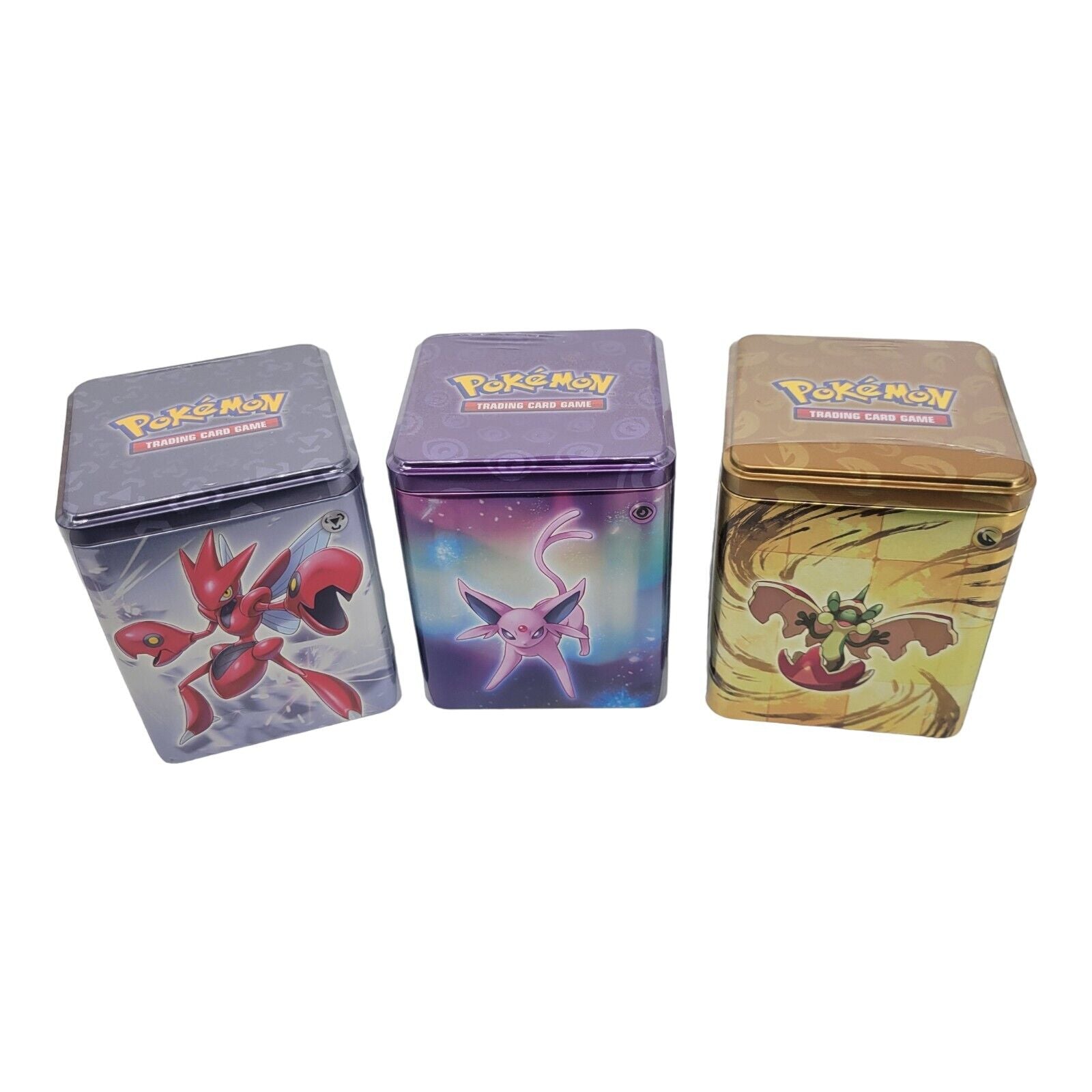 Pokemon TCG 2024 Q1 Stacking Tin 3 Booster Packs and Stickers One at Random