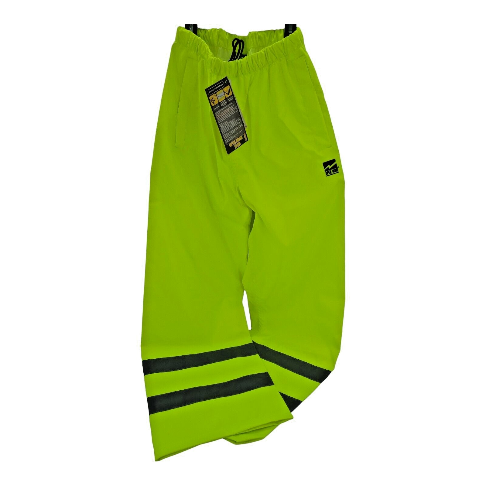 Viking Open Road 150D High Visibility Green Reflective Waterproof Rain Pants XL