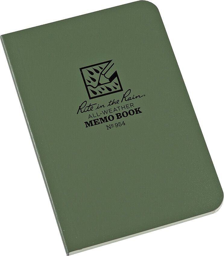 Rite in the Rain Notebook Pocket Weatherproof Green Soft Cover 3 1/2" x 5"