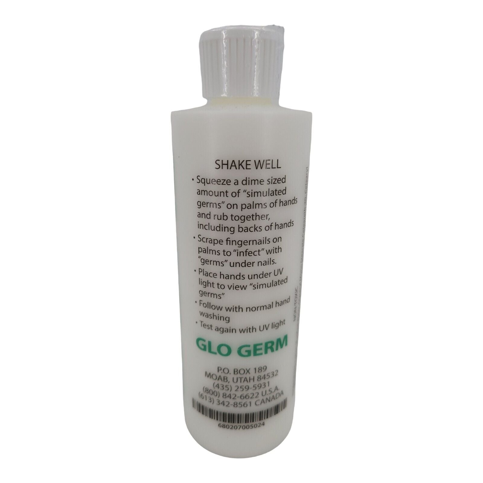 Glo Germ Gel Germ Simulator Original Cream Eight Oz Bottle