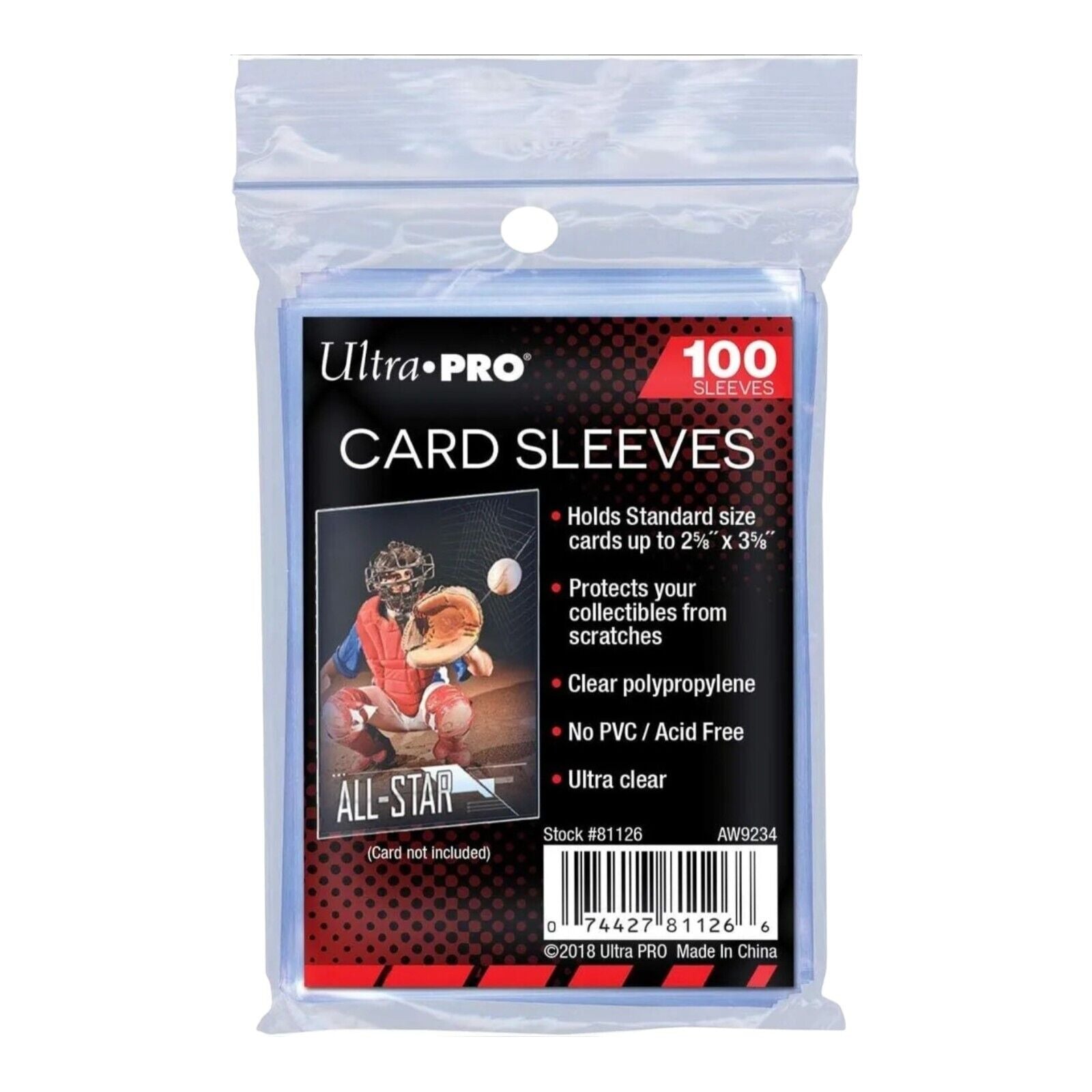 Ultra Pro 2.5 x 3.5 inch Trading Card Penny Soft Sleeves 100 Pack AW11739