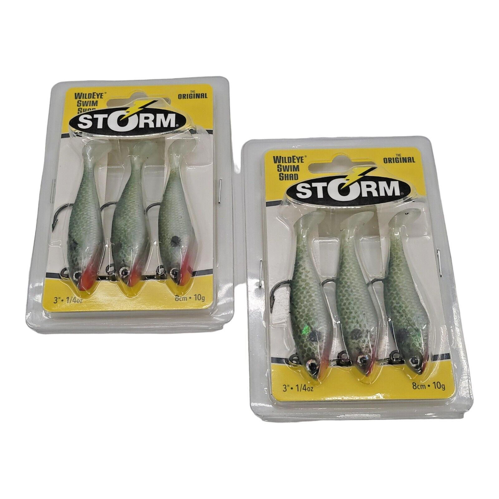 Storm WildEye Swim Shad 3" Swimbait 3pks Lot of 2 - Olive Shad WSS030LSD