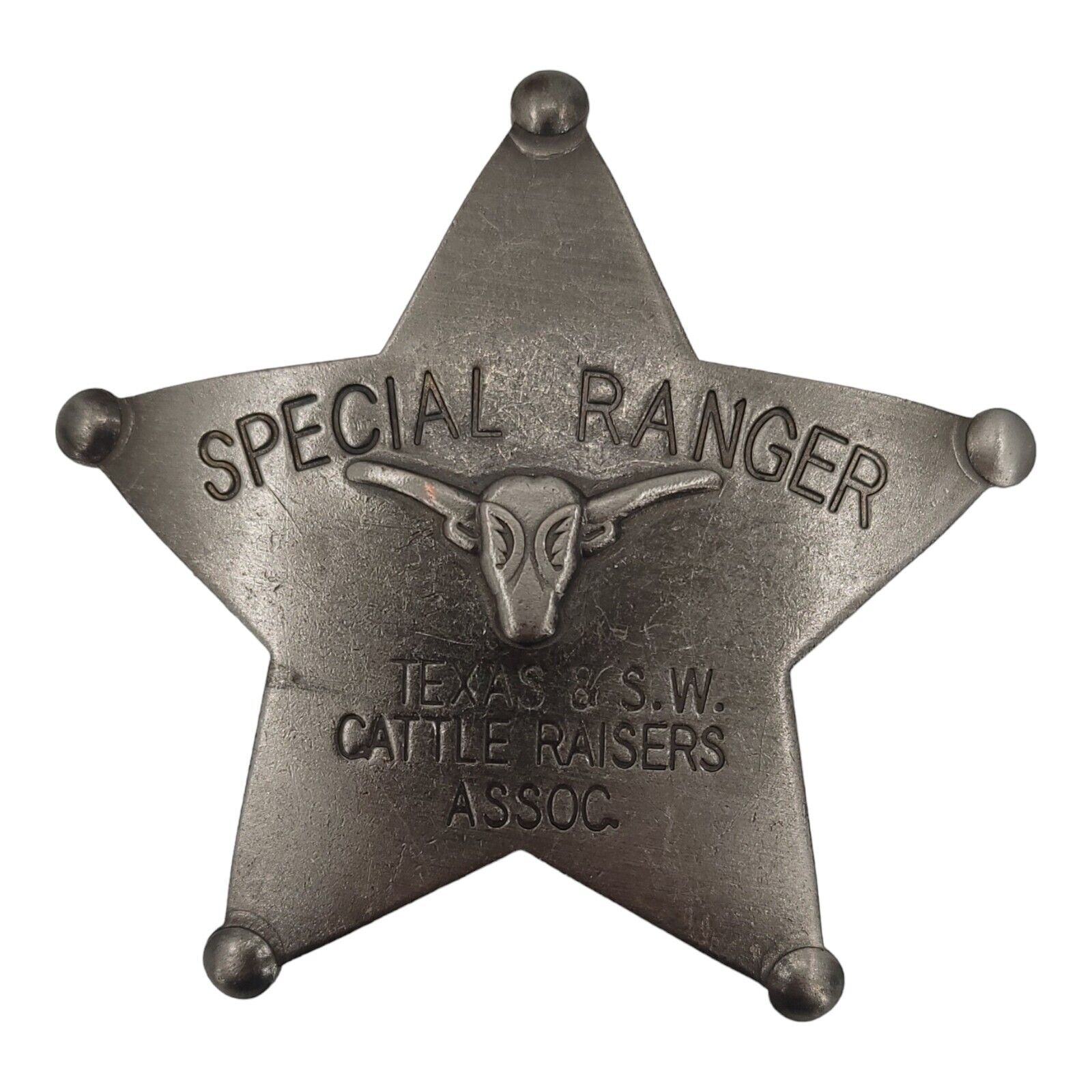 Badges Of The Old West MI3025 Silver Plated Texas Ranger Cattle Raiser Badge