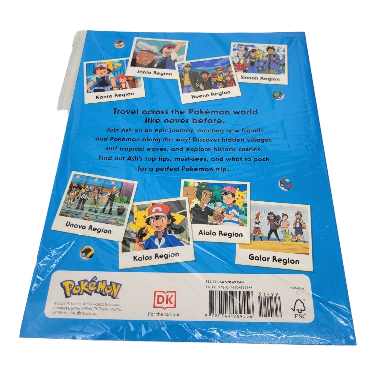 Pokemon Ash's Atlas Paperback Adventure Book Region Guide by Glenn Dakin