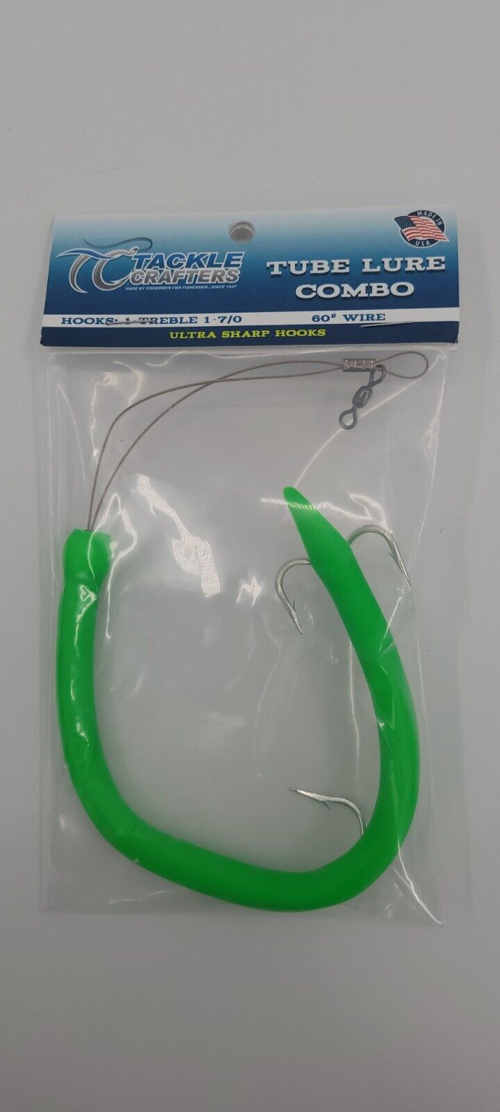 Tackle Crafters - Tube Lure Saltwater Fishing Lure, Green