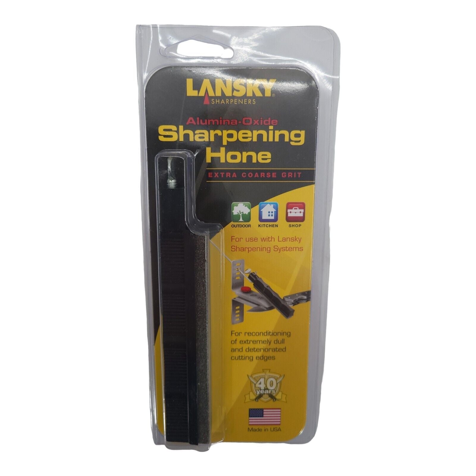 Lansky Ceramic Knife Sharpening Finishing Hone 70 Extra Coarse Grit