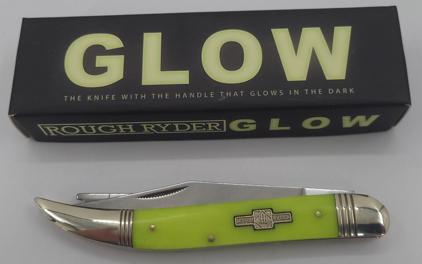 Rough Ryder Fish Moon Glow in the Dark Folding Stainless Fisherman Knife