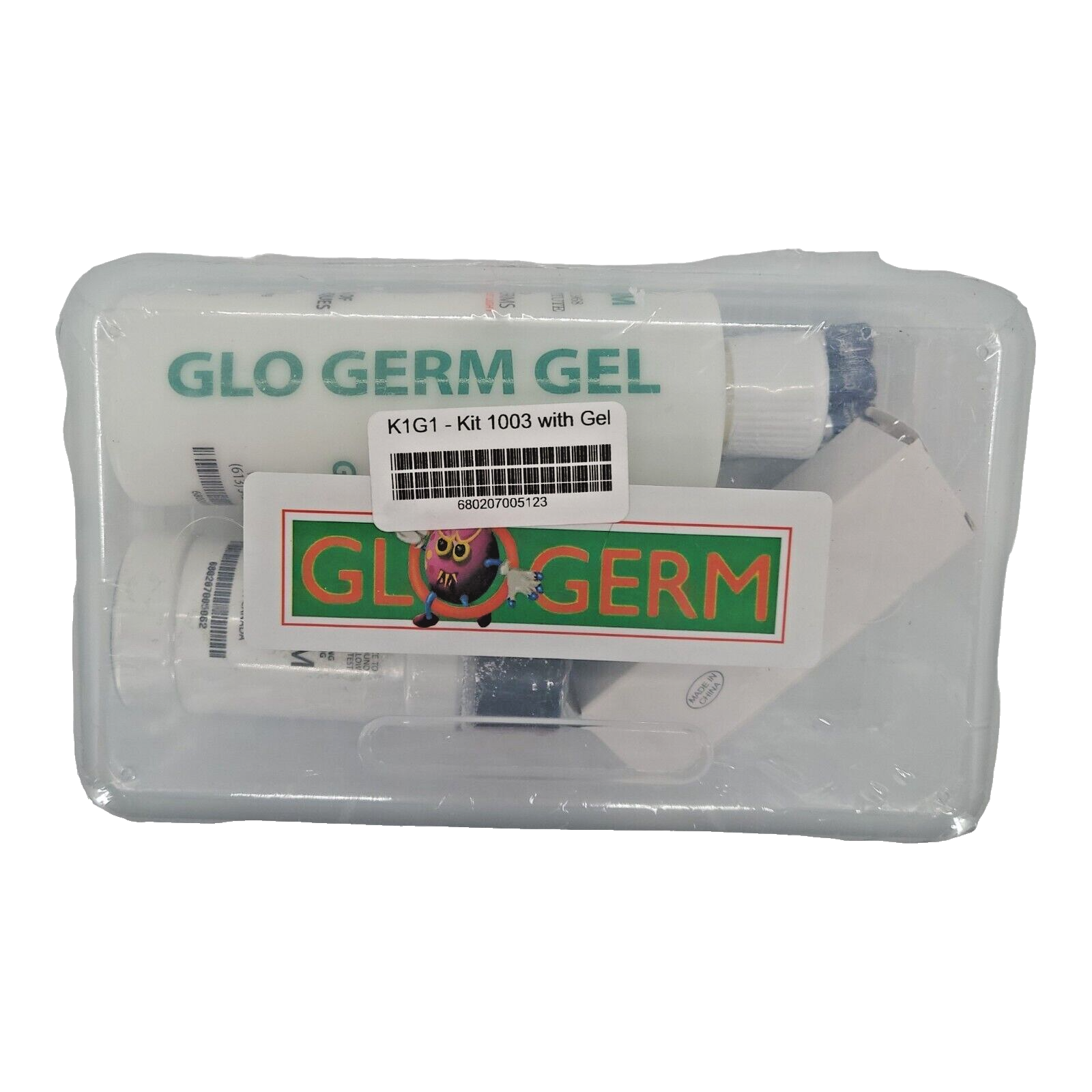 Glo Germ Powder and Gel Kit with Carry Case LED Flashlight and Batteries