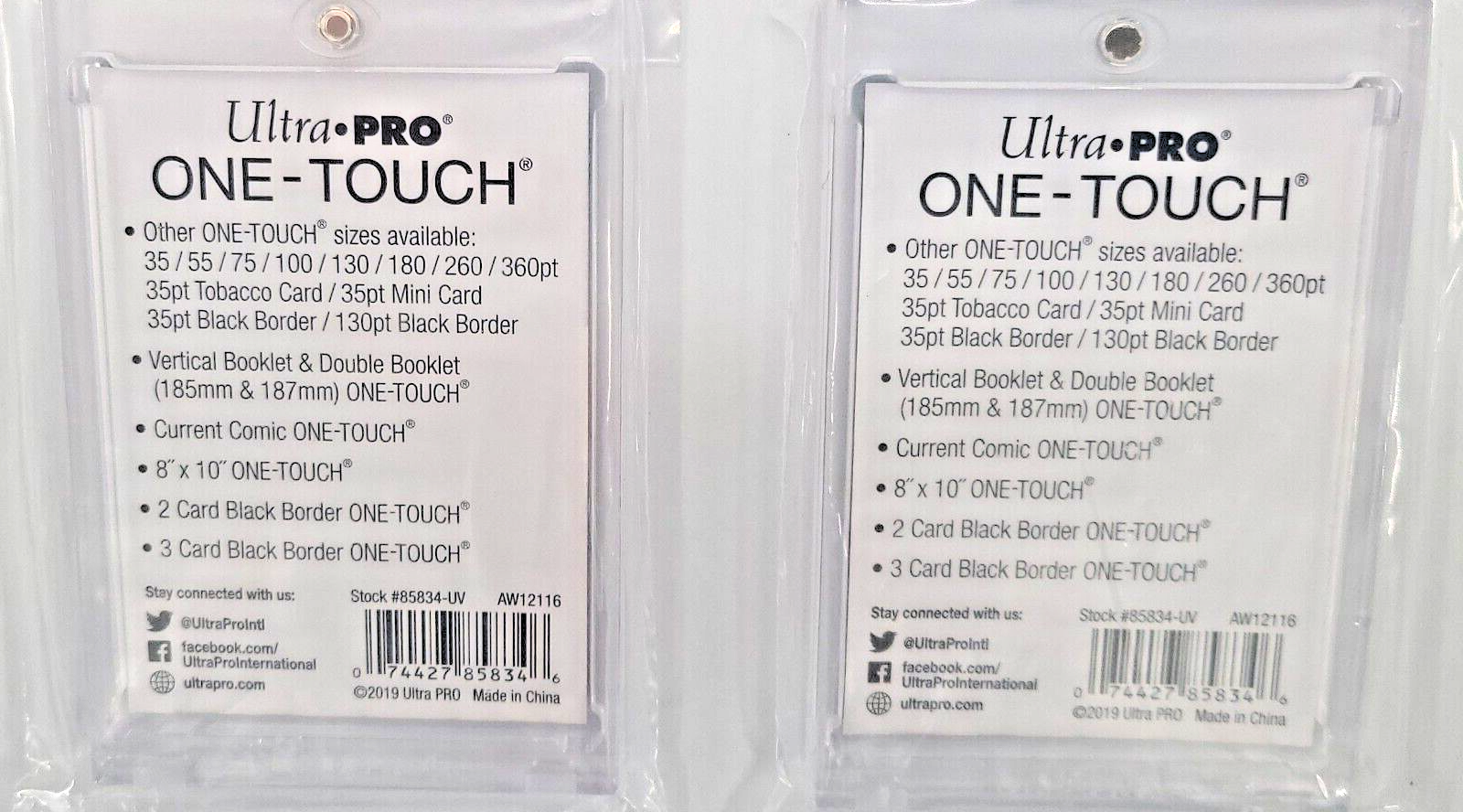 Ultra PRO 200PT UV ONE-TOUCH Trading and Gaming Card Magnetic Holder Lot of 2