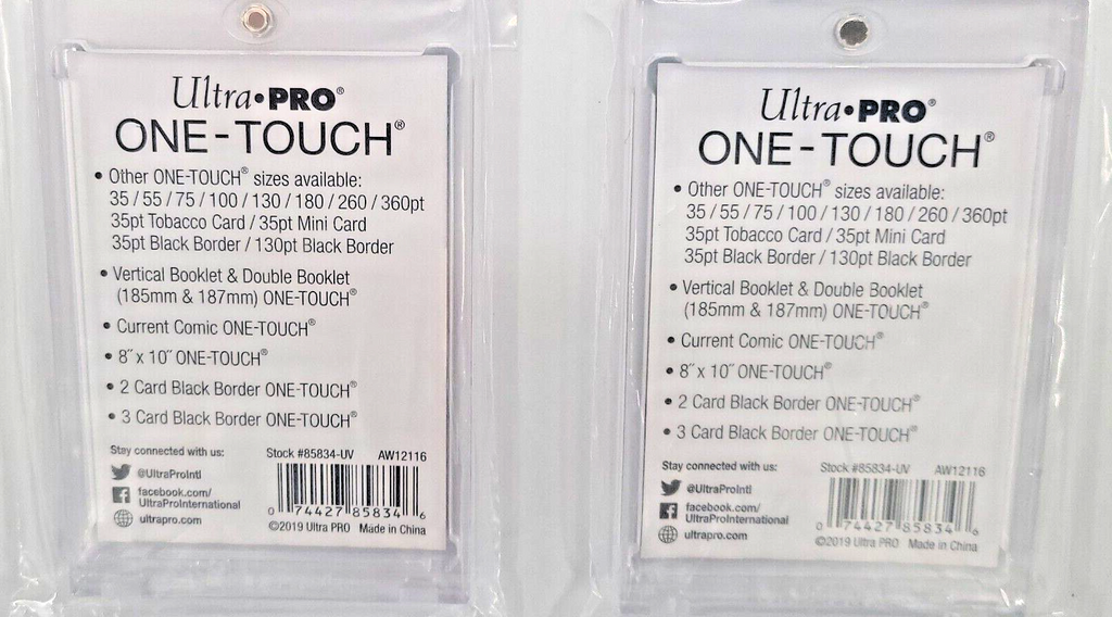 tobacco card one touch Ultra Pro 35pt Size One-Touch Magnetic Trading Holder with UV Protection 100 Sleeves included in pack One Touch