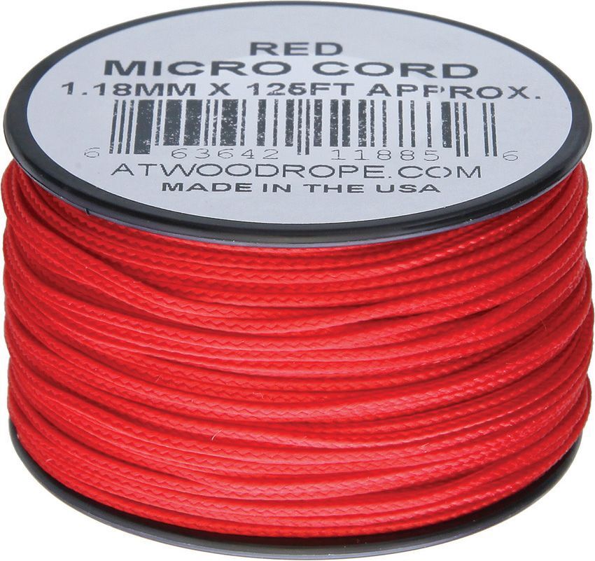 Atwood Rope Mfg Micro Cord Paracord 1.18mm 3/64" 125ft Spool USA Made