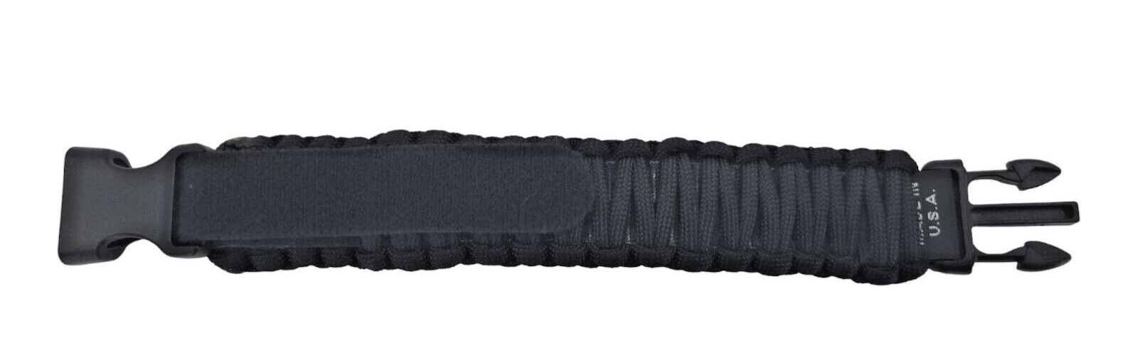 Survco Tactical WBBLKADJGS1 Replacement ParaCord Watch Band Black