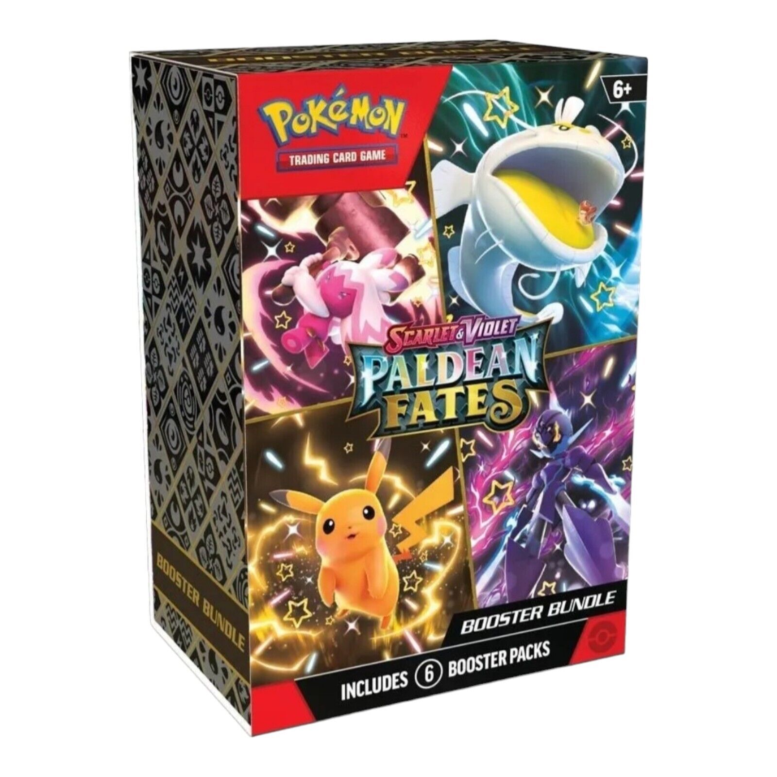 Pokemon TCG Scarlet and Violet Paldean Fates Booster Bundle Deck Box and Sleeves